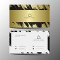 Luxury and elegant black gold business cards template on black background Royalty Free Stock Photo