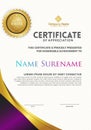 Luxury and elegant certificate template with modern pattern