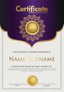 Luxury and elegant certificate template. Vector illustration