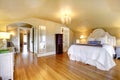 Luxury elegant gold bedroom interior