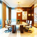 luxury elegant interior room meeting office featuring a marble of the wall furniture mockup
