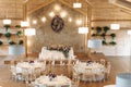 Luxury, elegant wedding reception table arrangement, floral centerpiece Royalty Free Stock Photo