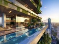 Luxury Elevated: Chic Urban Penthouse with Breathtaking City Views. Generative ai