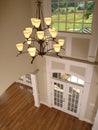 Luxury Entrance Foyer with hanging light