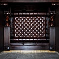 Luxury entrance hall with textured leather sofa