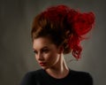 Luxury extravagant hairstyle Royalty Free Stock Photo