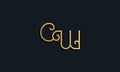 Luxury fashion initial letter CW logo