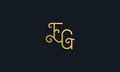 Luxury fashion initial letter EG logo