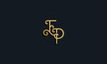 Luxury fashion initial letter EP logo