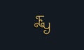 Luxury fashion initial letter EY logo