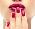 Luxury fashion style, manicure nail , cosmetics and makeup. Royalty Free Stock Photo