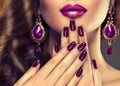 Luxury fashion style, nails manicure. Royalty Free Stock Photo