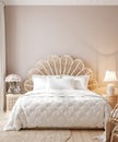 Luxury feminine bedroom background Royalty Free Stock Photo