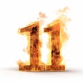 Luxury Fire Text Effect: 11 On Fire In Confucian Style