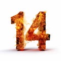 Luxury Fire Text Effect: Fourteen In Flames