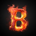 Luxury Fire Text Effect: High Resolution B Letter In The Style Of John Wilhelm