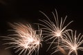 Luxury fireworks event sky show with beautiful fine golden stars