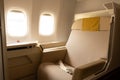 Luxury first class or business class suite on airplane