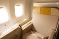 Luxury first class or business class suite on airplane