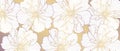 Luxury floral background with white lush flowers.