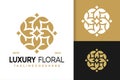 Luxury Floral Cosmeics Logo Design, brand identity logos vector, modern logo, Logo Designs Vector Illustration Template Royalty Free Stock Photo