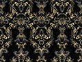 Luxury floral damask wallpaper. Seamless pattern background. Vector illustration Royalty Free Stock Photo