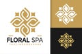 Luxury Floral Spa Bloom Logo Design, brand identity logos vector, modern logo, Logo Designs Vector Illustration Template Royalty Free Stock Photo