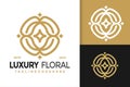 Luxury Floral Star Logo Design, brand identity logos vector, modern logo, Logo Designs Vector Illustration Template Royalty Free Stock Photo