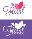 Luxury flover floral beauty ctudio logo and vector