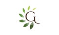 Luxury flower vector with letter G logo