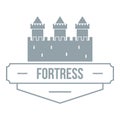 Luxury fortress logo, simple gray style