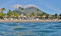 The luxury Four Seasons Hotel on Pinney's Beach in the Caribbean island of Nevis Royalty Free Stock Photo