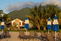 The luxury Four Seasons Hotel on Pinney's Beach in the Caribbean island of Nevis