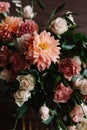 Luxury and gentle wedding flowers, flowering buds of different colors