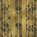 Luxury geometric gold line art and art deco background
