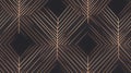 Luxury geometric seamless pattern with striped rhombuses. Elegant stylish thin linear texture.