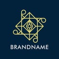 Luxury geometry line logo creative concept Royalty Free Stock Photo