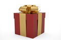 Luxury gift box Isolated On White Background, 3D render. 3D illustration Royalty Free Stock Photo