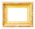 Luxury gilded frame over white