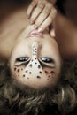 Luxury girl, like a leopard Royalty Free Stock Photo