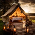 Luxury Glamping: Glamorous Camping. Generative AI