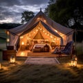 Luxury Glamping: Glamorous Camping. Generative AI