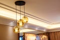 Luxury glass crystal led chandelier lighting Royalty Free Stock Photo