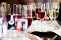 Luxury glasses with champagne on the table Royalty Free Stock Photo