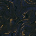 Luxury glossy wallpaper. Golden noise texture with wavy lines, seamless background. Liquid fluid pattern. Illustration