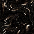 Luxury glossy wallpaper. Golden noise texture with wavy lines, seamless background. Liquid fluid pattern. Illustration