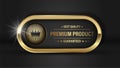 Luxury gold badges and labels premium quality product Royalty Free Stock Photo