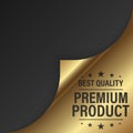 Luxury gold badges and labels premium quality product Royalty Free Stock Photo