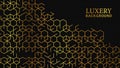 Luxury gold and black background. Geometric pattern with cubes. Vector illustration Royalty Free Stock Photo