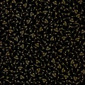 Luxury Gold Black Foil Seed Texture Pattern, Seamless Vector Swatch